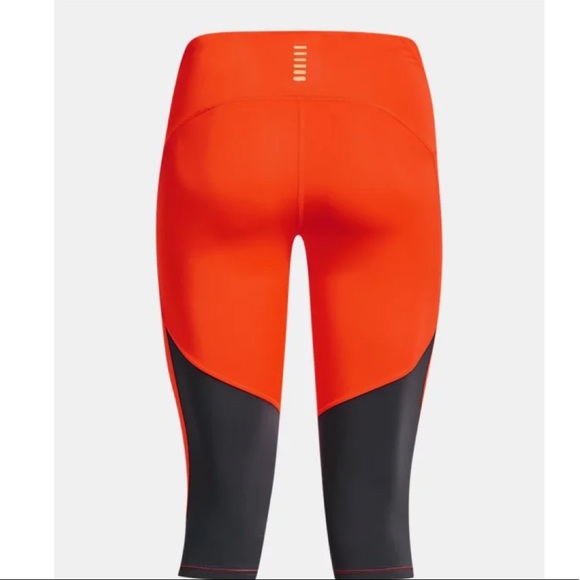 NWT Women's Under Armour Fly Fast Capri Orange Medium - Picture 5 of 11